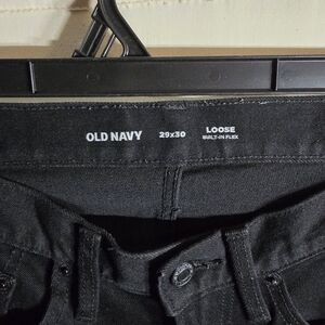 Old Navy Black Loose Jeans 29x30